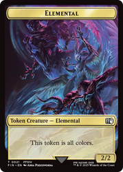 Hero (0009) // Elemental Double-Sided Token [FINAL FANTASY Tokens] Magic: The Gathering