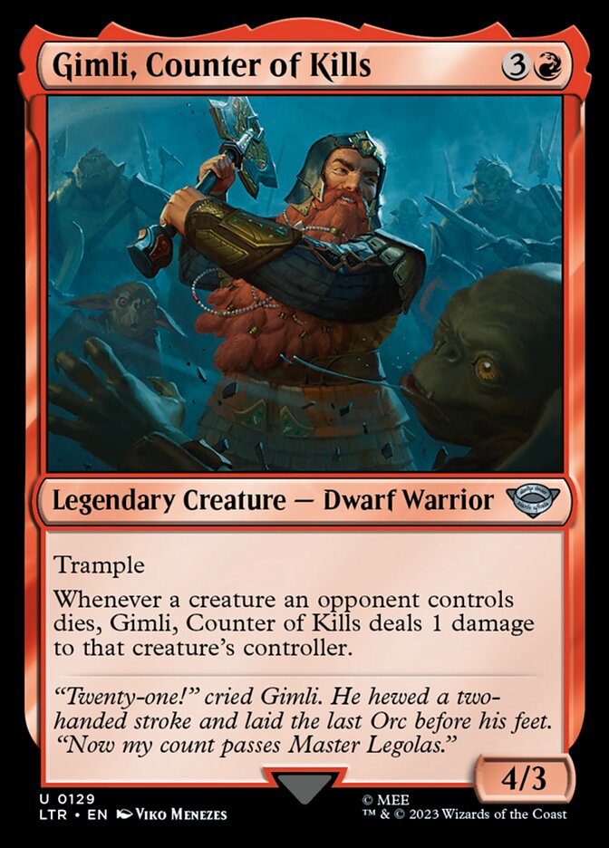 Gimli, Counter of Kills [The Lord of the Rings: Tales of Middle-Earth] Magic: The Gathering