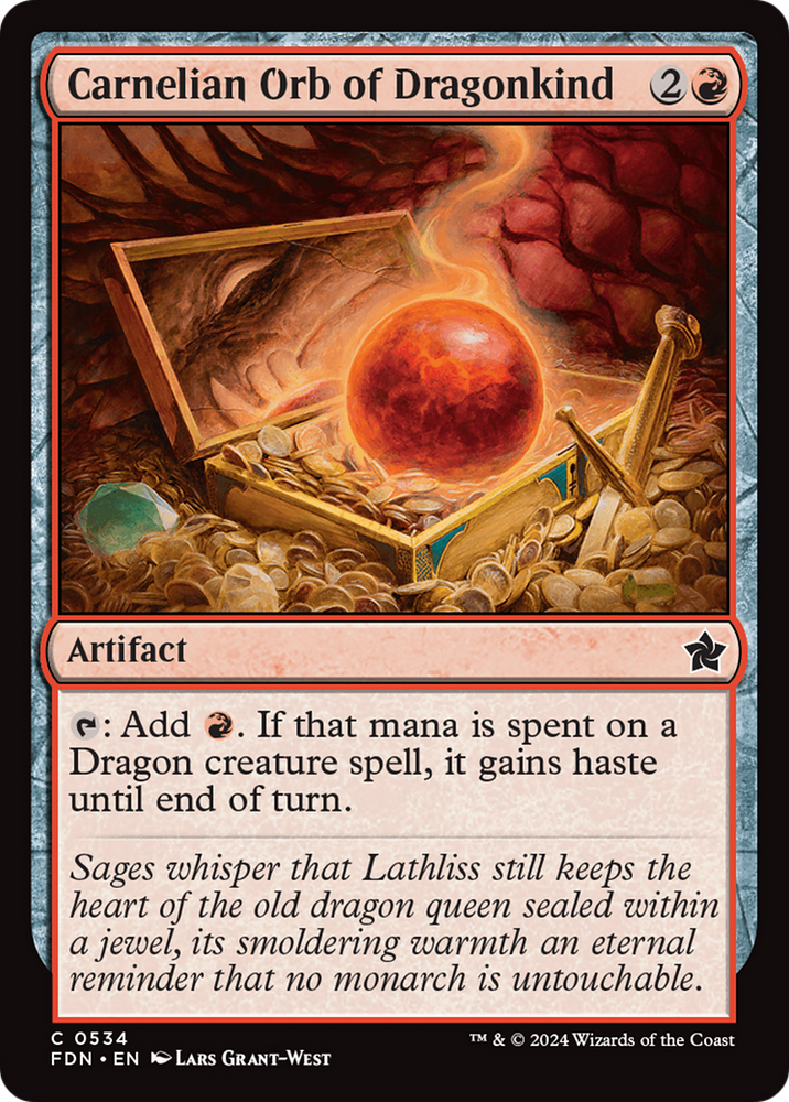 Carnelian Orb of Dragonkind [Foundations] Magic: The Gathering