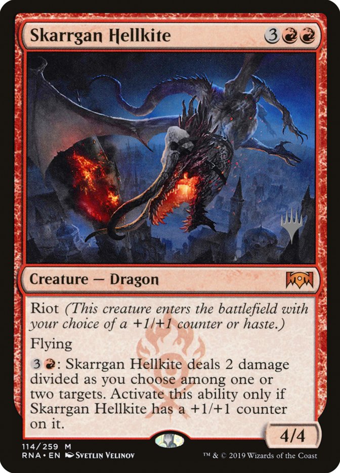Skarrgan Hellkite (Promo Pack) [Ravnica Allegiance Promos] Magic: The Gathering