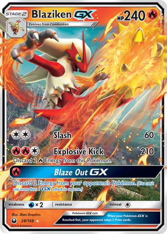 Blaziken GX (28/168) [Sun & Moon: Celestial Storm] Pokémon