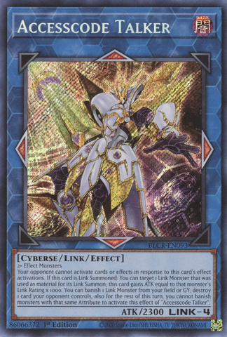 Accesscode Talker [BLCR-EN093] Secret Rare Yu-Gi-Oh!