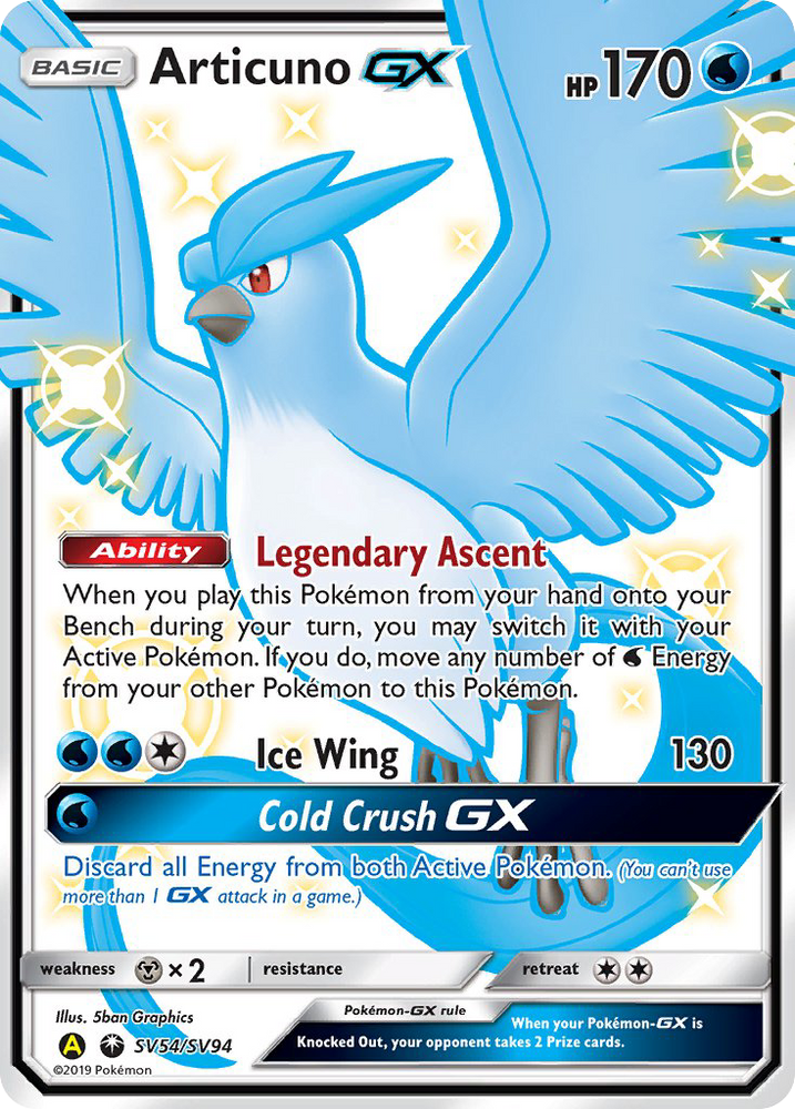 Articuno GX (SV54/SV94) [Sun & Moon: Hidden Fates - Shiny Vault] Pokémon