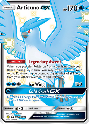Articuno GX (SV54/SV94) [Sun & Moon: Hidden Fates - Shiny Vault] Pokémon
