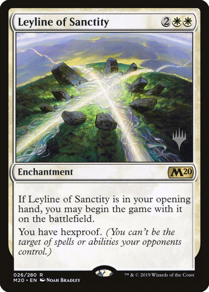 Leyline of Sanctity (Promo Pack) [Core Set 2020 Promos] Magic: The Gathering