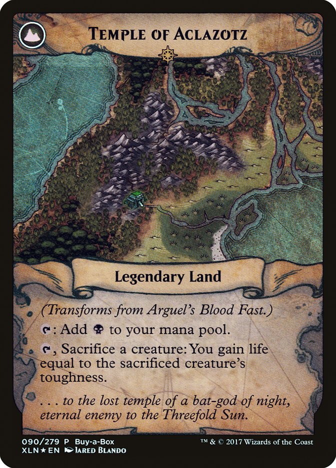 Arguel's Blood Fast // Temple of Aclazotz (Buy-A-Box) [Ixalan Treasure Chest] Magic: The Gathering