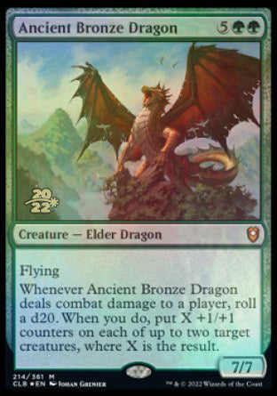 Ancient Bronze Dragon [Commander Legends: Battle for Baldur's Gate Prerelease Promos] Magic: The Gathering