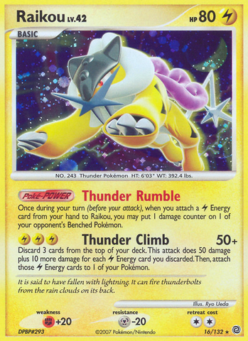Raikou (16/132) [Diamond & Pearl: Secret Wonders] Pokémon