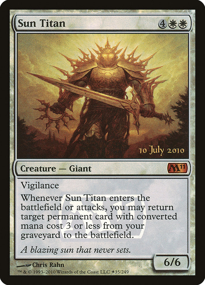 Sun Titan [Magic 2011 Prerelease Promos] Magic: The Gathering