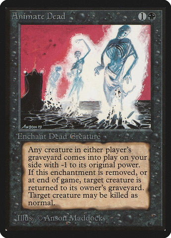 Animate Dead [Beta Edition] Magic: The Gathering