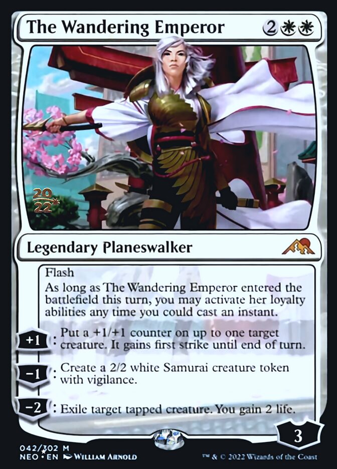 The Wandering Emperor [Kamigawa: Neon Dynasty Prerelease Promos] Magic: The Gathering