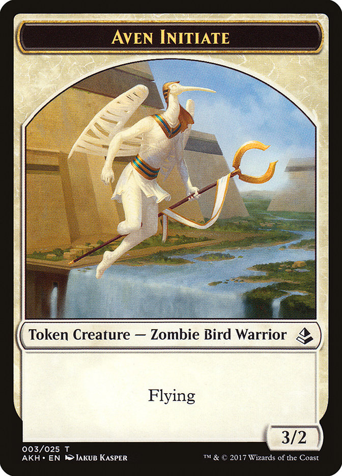 Aven Initiate Token [Amonkhet Tokens] Magic: The Gathering