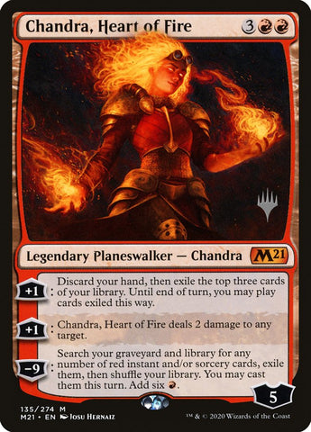 Chandra, Heart of Fire (Promo Pack) [Core Set 2021 Promos] Magic: The Gathering