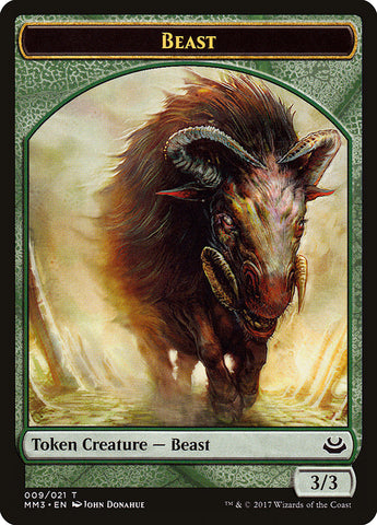 Beast Token (009/021) [Modern Masters 2017 Tokens] Magic: The Gathering