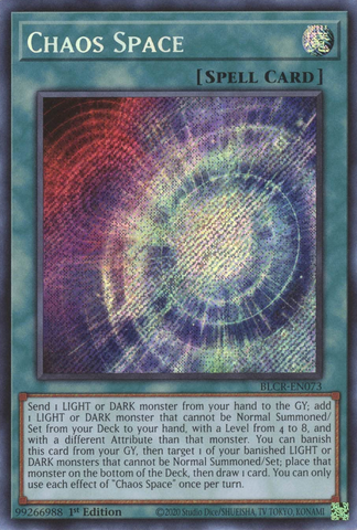 Chaos Space [BLCR-EN073] Secret Rare Yu-Gi-Oh!