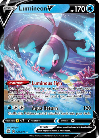 Lumineon V (040/172) [Sword & Shield: Brilliant Stars] Pokémon
