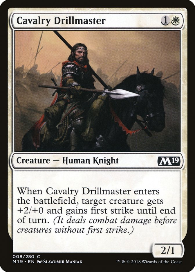 Cavalry Drillmaster [Core Set 2019] Magic: The Gathering