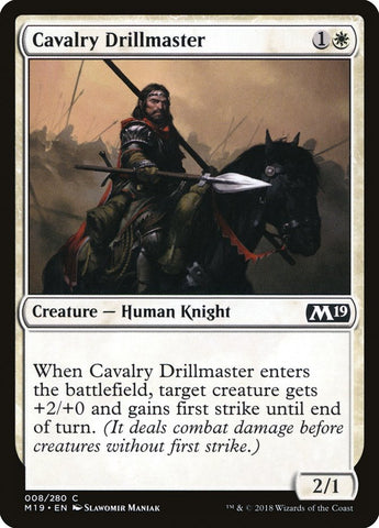 Cavalry Drillmaster [Core Set 2019] Magic: The Gathering