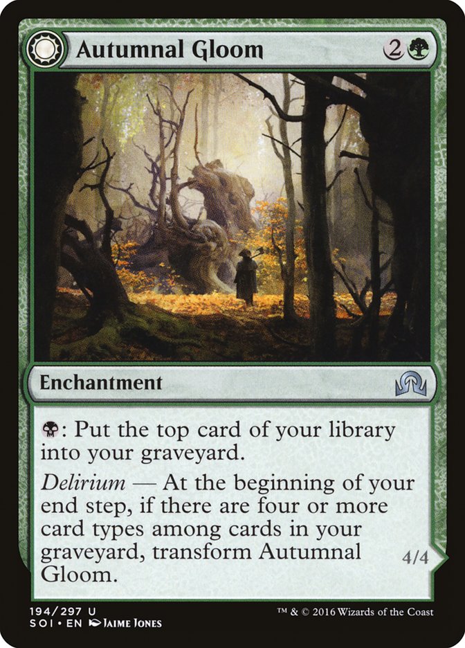Autumnal Gloom // Ancient of the Equinox [Shadows over Innistrad] Magic: The Gathering
