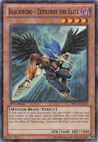 Blackwing - Zephyros the Elite [BP01-EN215] Starfoil Rare Yu-Gi-Oh!