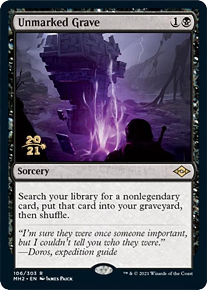 Unmarked Grave [Modern Horizons 2 Prerelease Promos] Magic: The Gathering