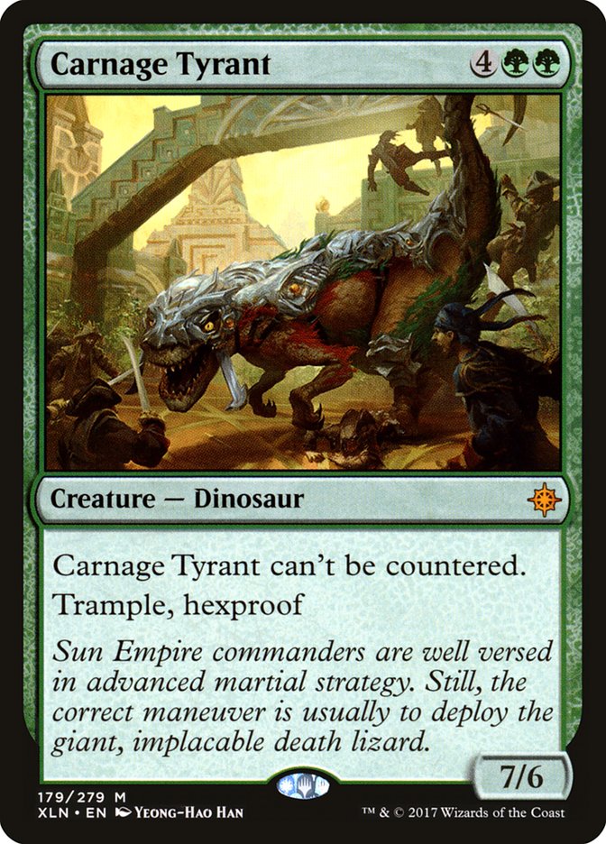 Carnage Tyrant [Ixalan] Magic: The Gathering