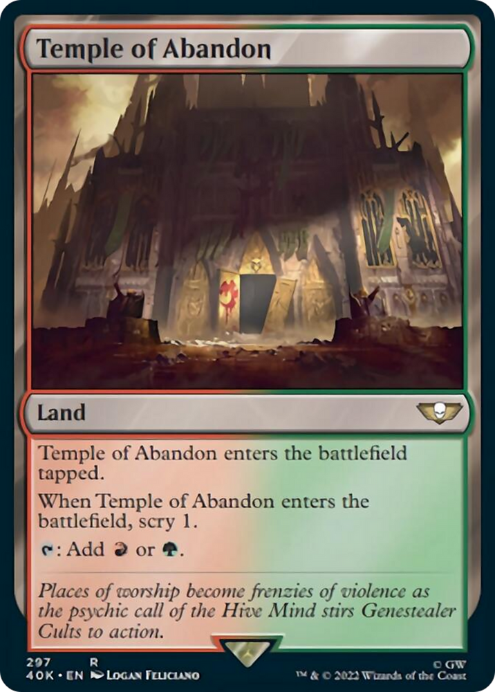 Temple of Abandon (Surge Foil) [Warhammer 40,000] Magic: The Gathering