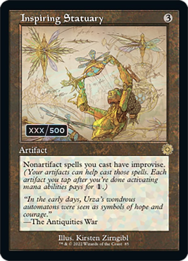 Inspiring Statuary (Retro Schematic) (Serial Numbered) [The Brothers' War Retro Artifacts] Magic: The Gathering