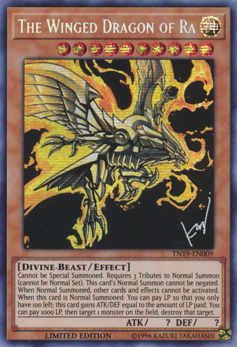 The Winged Dragon of Ra [TN19-EN009] Prismatic Secret Rare Yu-Gi-Oh!