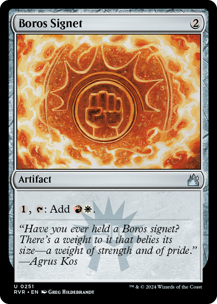 Boros Signet [Ravnica Remastered] Magic: The Gathering