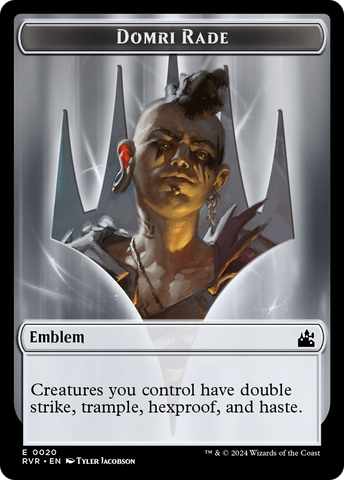 Bird // Emblem - Domri Rade Double-Sided Token [Ravnica Remastered Tokens] Magic: The Gathering