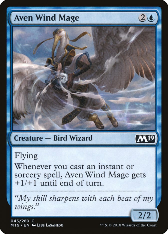 Aven Wind Mage [Core Set 2019] Magic: The Gathering