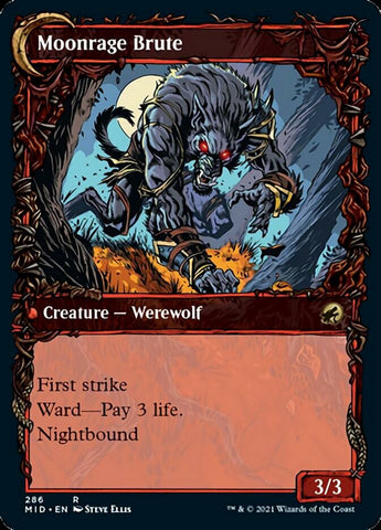 Brutal Cathar // Moonrage Brute (Showcase Equinox) [Innistrad: Midnight Hunt] Magic: The Gathering
