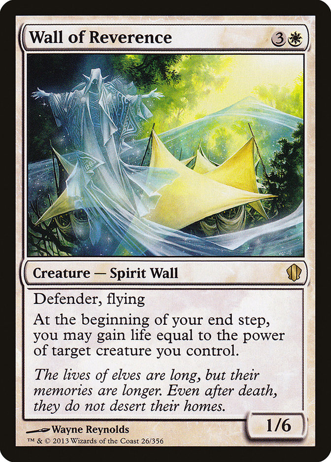 Wall of Reverence [Commander 2013] Magic: The Gathering