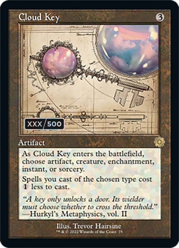 Cloud Key (Retro Schematic) (Serial Numbered) [The Brothers' War Retro Artifacts] Magic: The Gathering