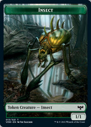 Insect // Boar Double-Sided Token [Innistrad: Crimson Vow Tokens] Magic: The Gathering