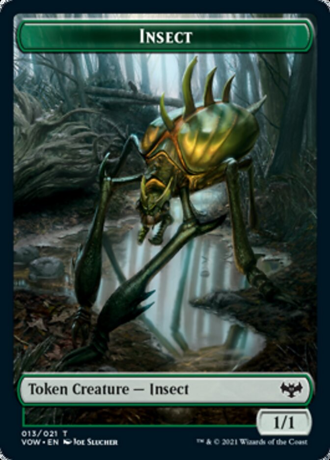 Insect // Spirit Cleric Double-Sided Token [Innistrad: Crimson Vow Tokens] Magic: The Gathering