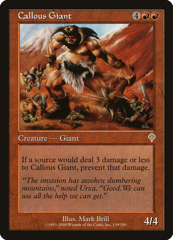 Callous Giant [Invasion] Magic: The Gathering