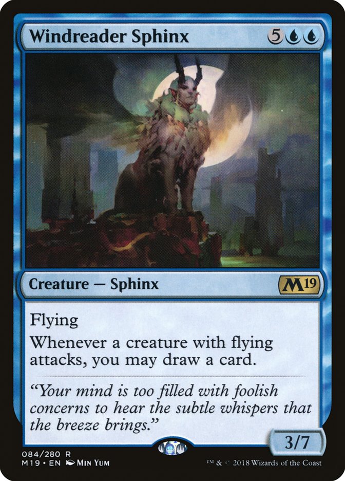 Windreader Sphinx [Core Set 2019] Magic: The Gathering