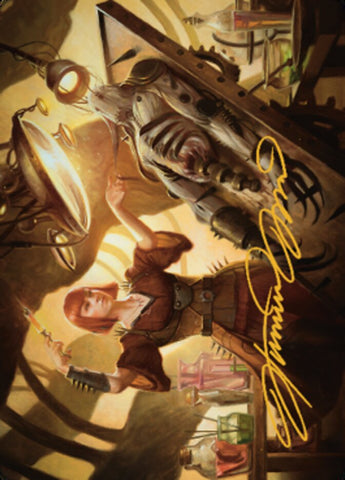 Ashnod, Flesh Mechanist Art Card (Gold-Stamped Signature) [The Brothers' War Art Series] Magic: The Gathering