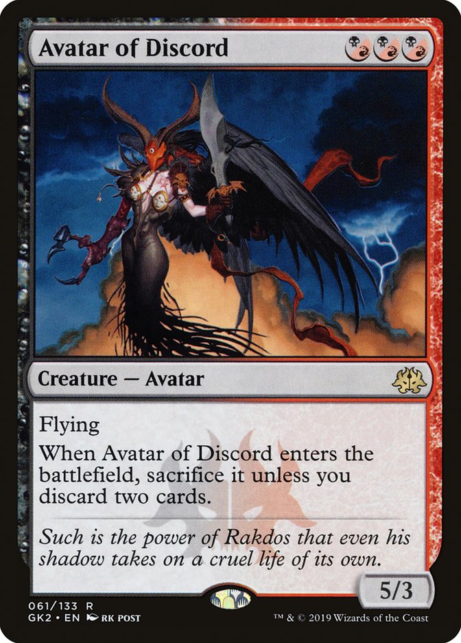 Avatar of Discord [Ravnica Allegiance Guild Kit] Magic: The Gathering