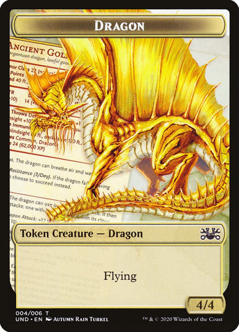 Beeble // Dragon Double-Sided Token [Unsanctioned Tokens] Magic: The Gathering