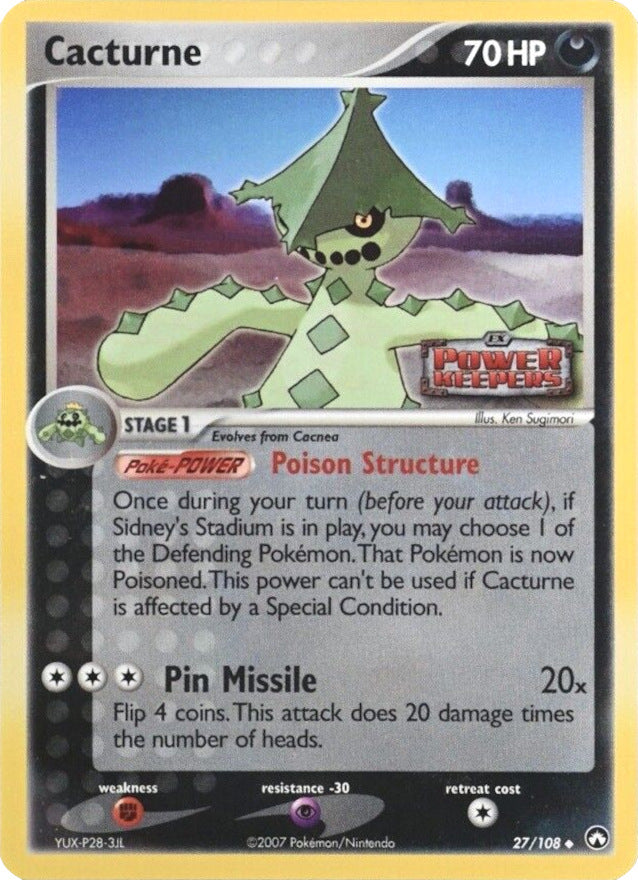 Cacturne (27/108) (Stamped) [EX: Power Keepers] Pokémon