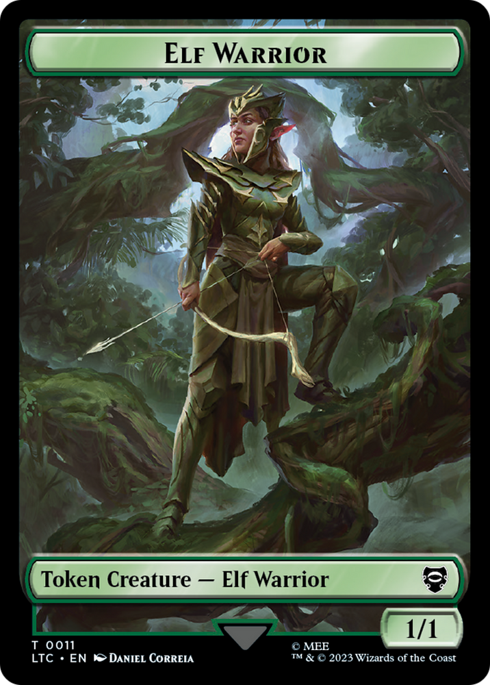 Elf Warrior // Insect Double Sided Token [The Lord of the Rings: Tales of Middle-Earth Commander Tokens] Magic: The Gathering