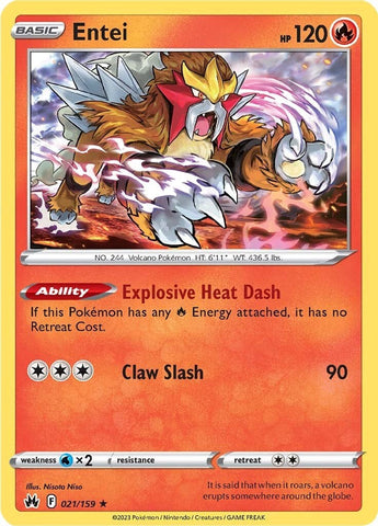 Entei (021/159) [Sword & Shield: Crown Zenith] Pokémon