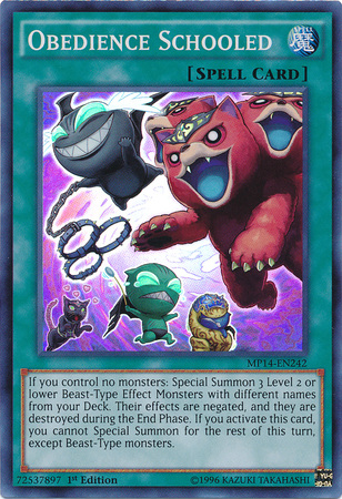 Obedience Schooled [MP14-EN242] Super Rare Yu-Gi-Oh!