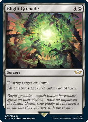 Blight Grenade (Surge Foil) [Warhammer 40,000] Magic: The Gathering