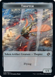 Myr // Thopter (010) Double-Sided Token [The Brothers' War Commander Tokens] Magic: The Gathering