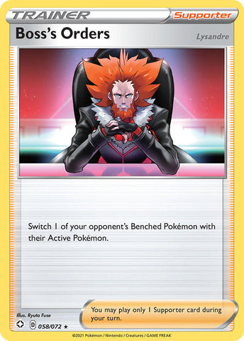 Boss's Orders (058/072) [Sword & Shield: Shining Fates] Pokémon