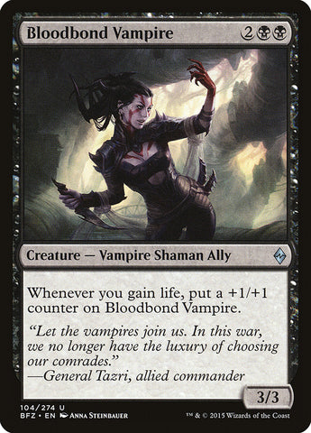 Bloodbond Vampire [Battle for Zendikar] Magic: The Gathering